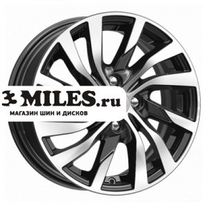 Диск 6x15 4x100 ET50 D60.1 K&K Lada Vesta (КС882) Алмаз черный