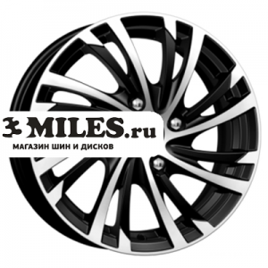 Диск 6x15 4x100 ET46 D54.1 K&K Мейола-оригинал (КС643) Алмаз черный