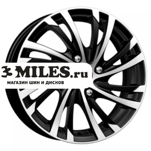 Диск 6x15 4x100 ET48 D54.1 K&K Мейола (КС643) Алмаз черный