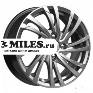 Диск 6x15 4x100 ET46 D54.1 K&K Мейола (КС643) Дарк платинум