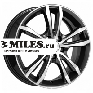 Диск 6x16 5x114.3 ET45 D67.1 K&K Samara (КС866) Алмаз черный