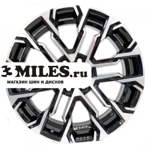 Диск 9x22 6x139.7 ET40 D95.1 Khomen Wheels AZIMUT 2205 (LC300) Black-FP