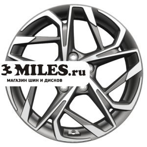 Диск 7x17 5x112 ET45 D57.1 Khomen Wheels KHW1716 (Karoq/Tiguan) Gray-FP