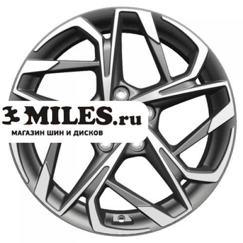 Диск 7x17 5x112 ET45 D57.1 Khomen Wheels KHW1716 (Karoq/Tiguan) Gray-FP