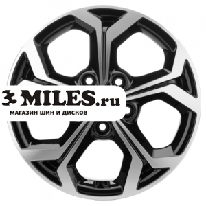 Диск 6.5x16 5x114.3 ET50 D66.1 Khomen Wheels KHW1606 (Kaptur) Black-FP