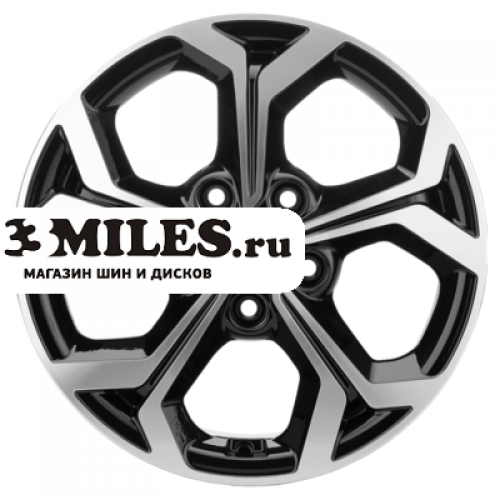 Диск 6.5x16 5x114.3 ET50 D66.1 Khomen Wheels KHW1606 (Kaptur) Black-FP