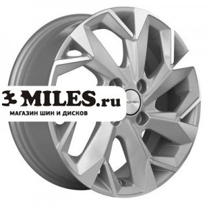 Диск 5.5x14 4x100 ET46 D54.1 Khomen Wheels KHW1402 (Alsvin/Getz/i20) F-Silver-FP
