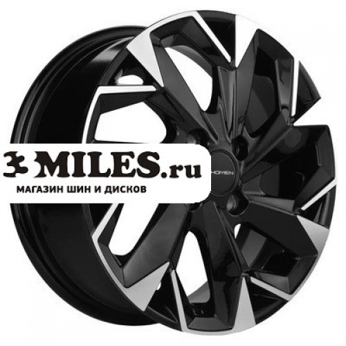 Диск 5.5x14 4x100 ET43 D60.1 Khomen Wheels KHW1402 (Corolla/X-RAY/Logan) Black-FP