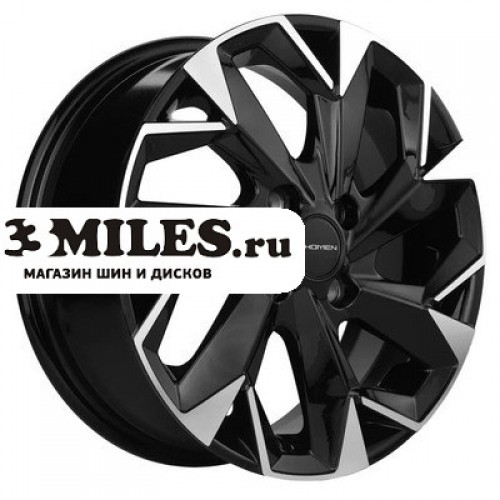 Диск 5.5x14 4x100 ET45 D56.1 Khomen Wheels KHW1402 (Civic/Fit) Black-FP