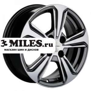 Диск 6x15 4x100 ET46 D54.1 Khomen Wheels KHW1502 (Solaris II) G-Silver-FP