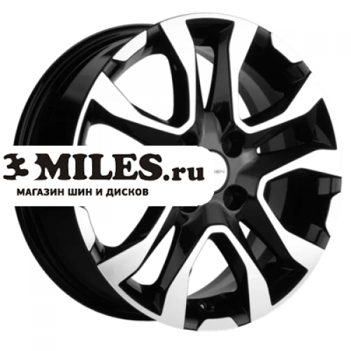 Диск 6x15 4x100 ET45 D56.6 Khomen Wheels KHW1503 (Nexia) Black-FP