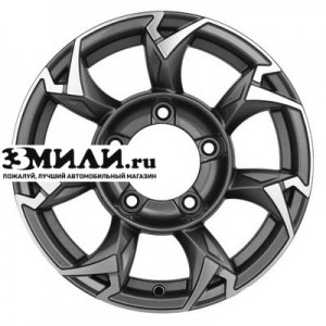 Диск 5.5x15 5x139.7 ET5 D108.1 Khomen Wheels KHW1505 (Jimny) Gray-FP