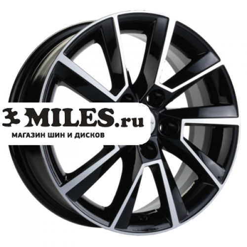 Диск 6x15 5x100 ET38 D57.1 Khomen Wheels KHW1507 (Rapid/Fabia) Black-FP