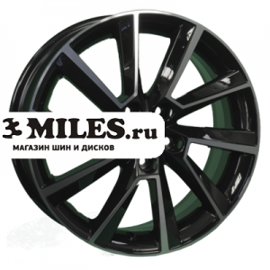 Диск 6x16 5x100 ET45 D57.1 Khomen Wheels KHW1604 (Fabia/Polo) Black-FP