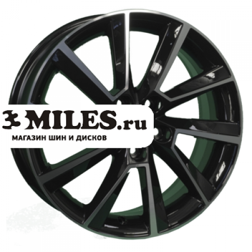 Диск 6x16 5x100 ET45 D57.1 Khomen Wheels KHW1604 (Fabia/Polo) Black-FP