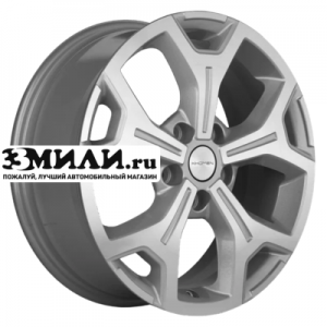 Диск 6.5x17 5x108 ET33 D60.1 Khomen Wheels KHW1710 (Chery Tiggo 7pro) F-Silver-FP