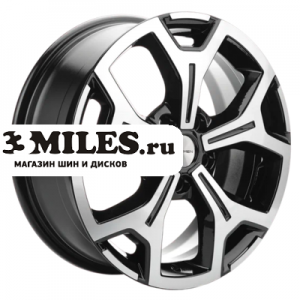 Диск 7x17 5x108 ET33 D60.1 Khomen Wheels KHW1710 (Chery tiggo 7/ 7pro) Black-FP