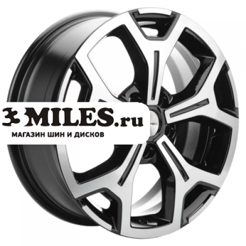 Диск 6.5x17 5x114.3 ET45 D54.1 Khomen Wheels KHW1710 (Coolray) Black-FP