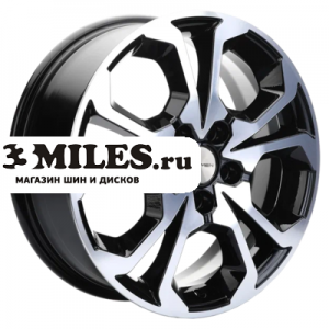 Диск 6.5x17 5x114.3 ET45 D54.1 Khomen Wheels KHW1711 (Coolray) Black-FP