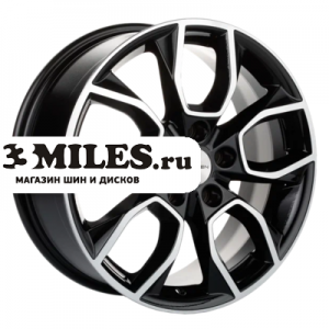 Диск 7x17 5x108 ET45 D60.1 Khomen Wheels KHW1713 (Chery Tiggo 3/3 Pro) Black-FP