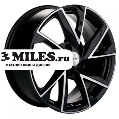 Диск 7x17 5x108 ET45 D60.1 Khomen Wheels KHW1714 (Chery Tiggo 3 / Chery Tiggo 3pro) Black-FP