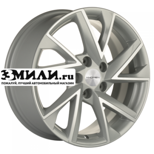Диск 7x17 5x108 ET50 D63.3 Khomen Wheels KHW1714 (Kuga/Focus) F-Silver-FP