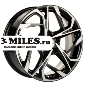 Диск 7x17 5x112 ET49 D66.6 Khomen Wheels KHW1716 (Audi A4) Black-FP