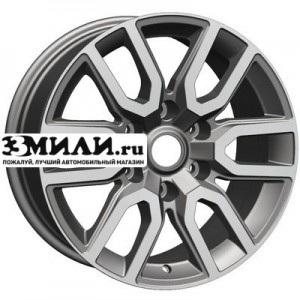 Диск 8x17 6x139.7 ET25 D106.1 Khomen Wheels KHW1723 (Toyota LC Prado/Lexus GX) Gray-FP