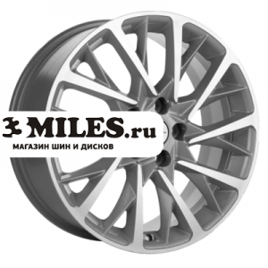 Диск 7.5x18 5x108 ET47 D60.1 Khomen Wheels KHW1804 (Chery Tiggo 8/8 Pro) F-Silver-FP
