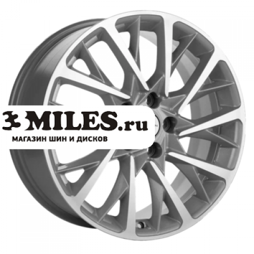 Диск 7.5x18 5x108 ET47 D60.1 Khomen Wheels KHW1804 (Chery Tiggo 8/8 Pro) F-Silver-FP