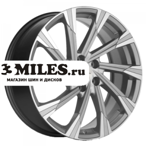 Диск 7.5x19 5x114.3 ET38 D67.1 Khomen Wheels KHW1901 (Outlander) Brilliant Silver-FP