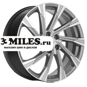 Диск 7.5x19 5x108 ET46 D63.4 Khomen Wheels KHW1901 (Tugella) Brilliant Silver-FP