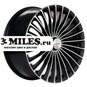 Диск 8.5x20 5x112 ET38 D66.6 Khomen Wheels KHW2008 (Turbo II S-class) Black-FP matt