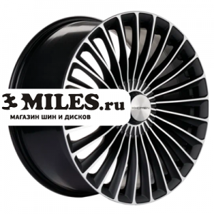 Диск 9.5x20 5x112 ET38 D66.6 Khomen Wheels KHW2008 (Turbo II S-class) Black-FP matt