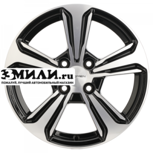 Диск 6x15 4x100 ET45 D54.1 Khomen Wheels KHW1502 (Solano) Black-FP
