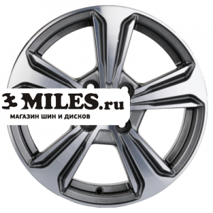 Диск 6x15 4x100 ET50 D60.1 Khomen Wheels KHW1502 (Vesta/Almera) G-Silver-FP