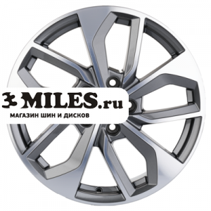 Диск 7x17 5x114.3 ET45 D66.1 Khomen Wheels KHW1703 (Teana/X-trail) Gray-FP