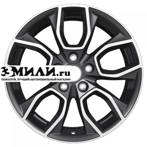 Диск 7x17 5x114.3 ET47 D67.1 Khomen Wheels KHW1713 (SantaFe) Black-FP