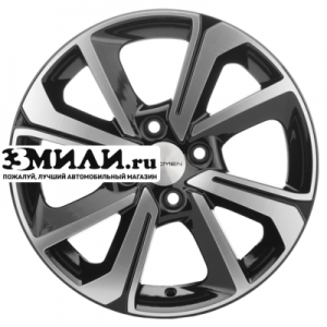 Диск 6x15 4x100 ET46 D54.1 Khomen Wheels KHW1501 (Rio II) Black-FP