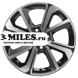 Диск 6x15 4x100 ET37 D60.1 Khomen Wheels KHW1501 (XRay) Black-FP