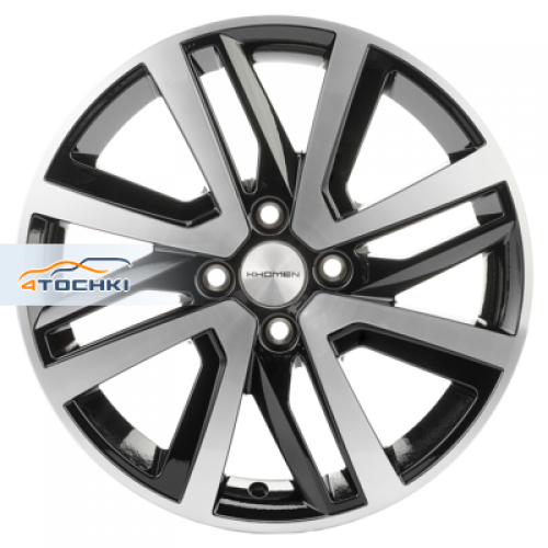 Диск 6x16 4x100 ET47 D56.6 Khomen Wheels KHW1609 (Nexia) Black-FP