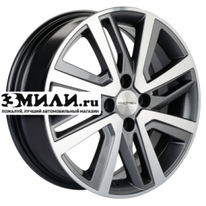 Диск 6x16 4x100 ET46 D54.1 Khomen Wheels KHW1609 (Rio II/Solaris II) Gray-FP