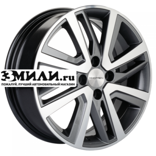 Диск 6x16 4x100 ET46 D54.1 Khomen Wheels KHW1609 (Rio II/Solaris II) Gray-FP