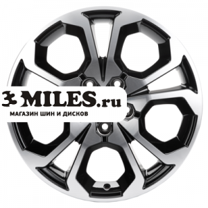Диск 6.5x17 5x114.3 ET50 D66.1 Khomen Wheels KHW1711 (Arkana/Kaptur) Black-FP