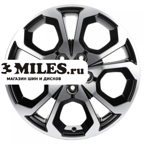 Диск 6.5x17 5x114.3 ET50 D66.1 Khomen Wheels KHW1711 (Arkana/Kaptur) Black-FP