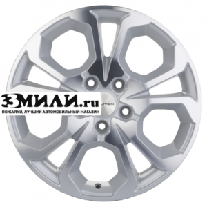 Диск 6.5x17 5x114.3 ET50 D66.1 Khomen Wheels KHW1711 (Arkana/Kaptur) F-Silver-FP
