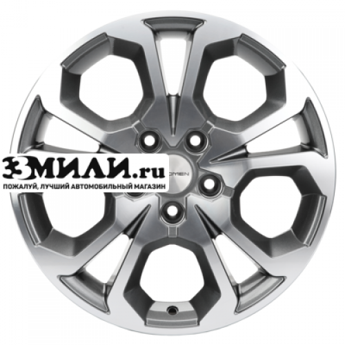 Диск 6.5x17 5x114.3 ET50 D66.1 Khomen Wheels KHW1711 (Arkana/Kaptur) Gray-FP