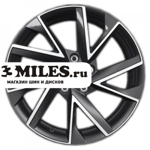 Диск 7x17 5x112 ET49 D66.6 Khomen Wheels KHW1714 (Audi A4) Black-FP