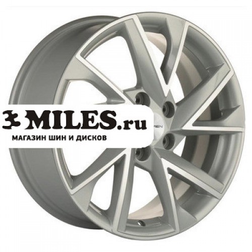 Диск 7x17 5x112 ET49 D66.6 Khomen Wheels KHW1714 (Audi A4) F-Silver-FP