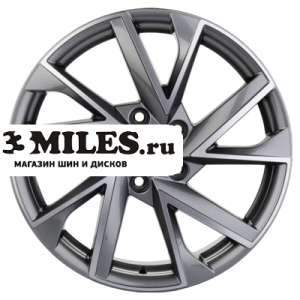 Диск 7x17 5x112 ET45 D57.1 Khomen Wheels KHW1714 (Karog) Gray-FP